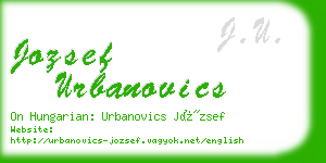 jozsef urbanovics business card